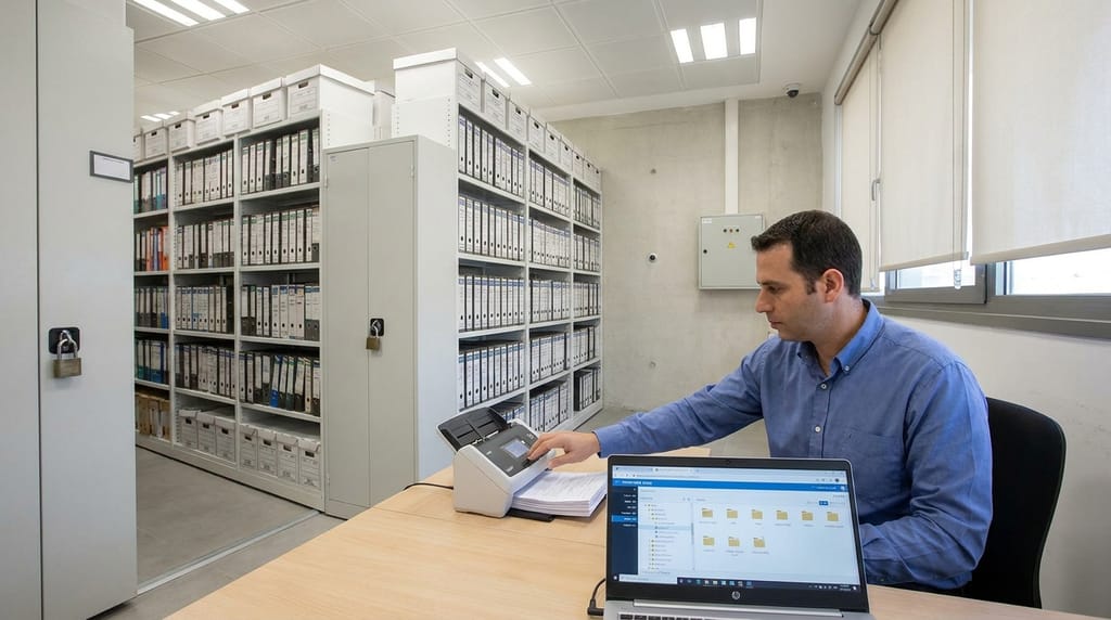 תמונה זו נוצרה על ידי gemini-pro בינה מלאכותית אחסון מסמכים לעסקים